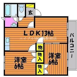 コンフォーツみどり町の物件間取画像